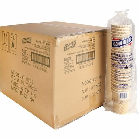 Genuine Joe CUP, RIPPLE, HOT, 12OZ, 4PK GJO11260CT